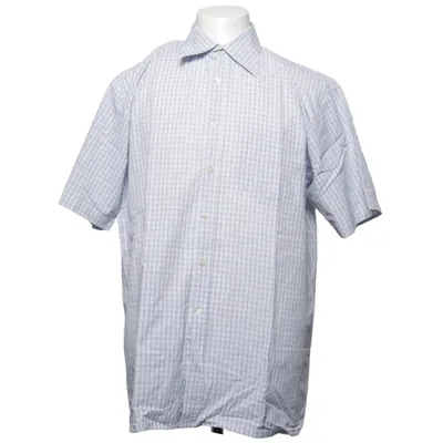 Chemise à manches courtes (Blanc, Bleu) de Smart Shirt Collection Coton, Polyester