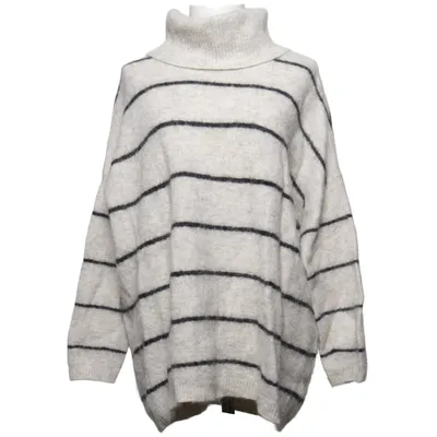 Rollkragenpullover (Beige, Schwarz) von Lindex Acryl, Alpakawolle, Elasthan, Polyamid