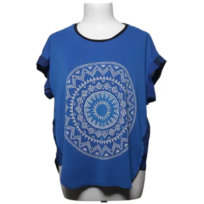 Top (Blauw, Zwart, Wit) van Desigual Elastaan, Polyester