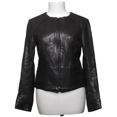 Leather jacket (Black) from Diane von Furstenberg Elastane, Leather, Polyester