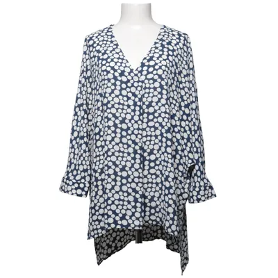 Blouse (Blue, White) from Tia Polyester