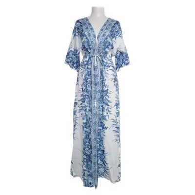 Morgenkåbe (Blå, Hvid) Polyester