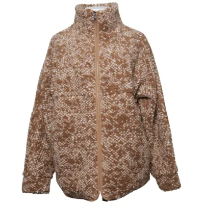 Fleece jacket (Beige, White) from GANT Cotton, Polyester