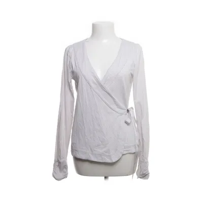 Wikkelblouse (Wit, Grijs) van House of Lola Katoen, Elastaan
