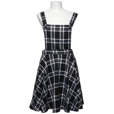 Latzkleid (Schwarz, Weiß) von Hell Bunny Polyester
