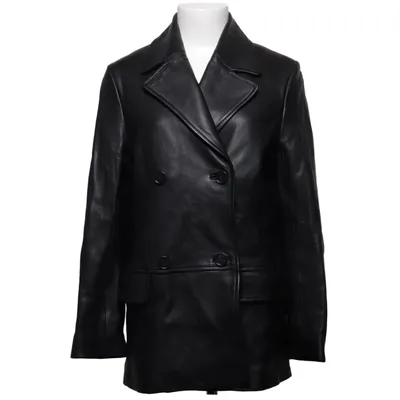 Leather blazer (Black) from COS Leather, Viscose