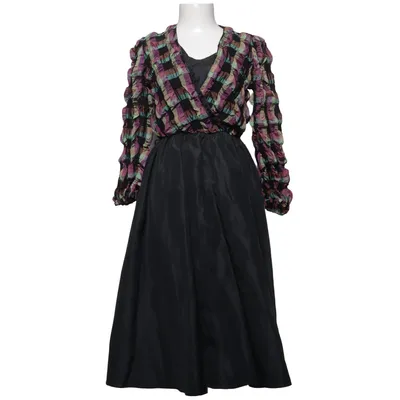 Klänning (Svart, Flerfärgad) från Gina Bacconi Acetat, Polyester, Viskos
