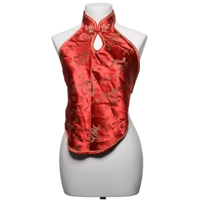 Halter neck top (Red) Silk