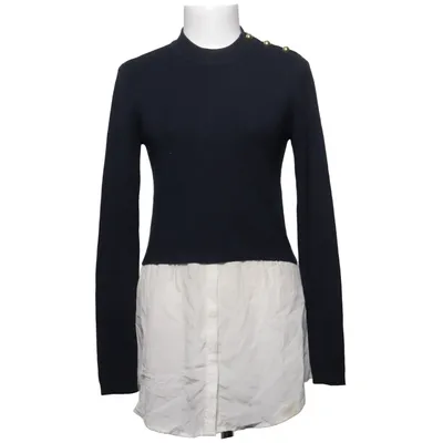 Pull-over (Bleu, Blanc) de Sandro Acrylique, Laine de mouton, Soie