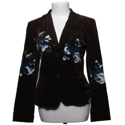 Blazer (Braun, Blau, Mehrfarbig) von Piú & Piú Baumwolle, Elasthan
