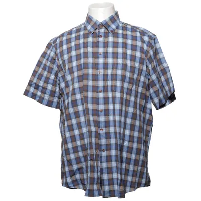 Chemise à manches courtes (Bleu, Marron, Blanc) de Carl William Coton
