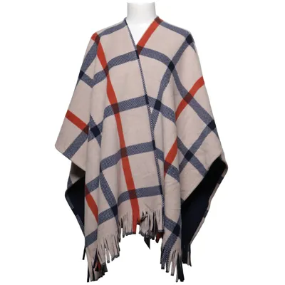 Poncho (Beige, Blauw, Rood) van Tahari Polyester