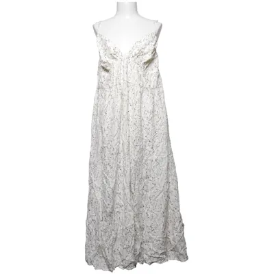 Robe longue (Blanc, Noir) de H&M Coton, Lin, Viscose