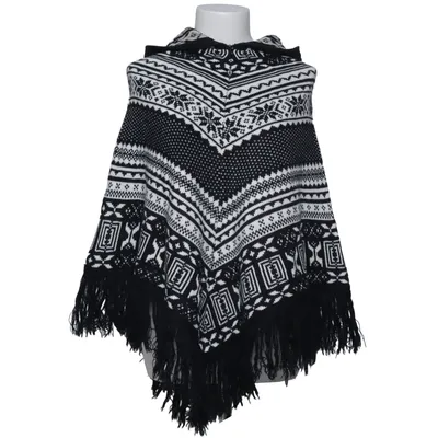 Poncho (Svart, Vit) från Big Buddha Akryl