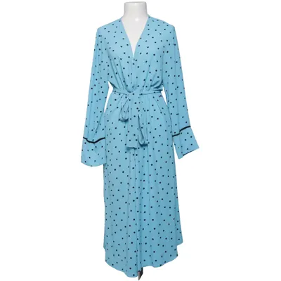 Slå-om-kjole (Blå, Sort) fra Devier Polyester