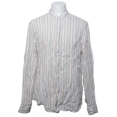 Skjorte (Hvid, Beige) fra Gianni Lupo Bomuld, Linned