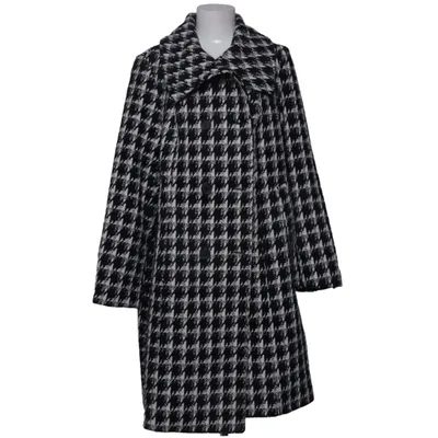 Frakke (Sort, Hvid) fra Ulla Popken Polyester, Uld