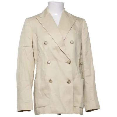 Blazer (Beige) fra Lauren Ralph Lauren Elastan, Linned, Lyocell, Polyester