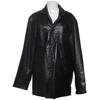 Läderkappa (Svart) från Zara Leather Collection Skinn, Polyester