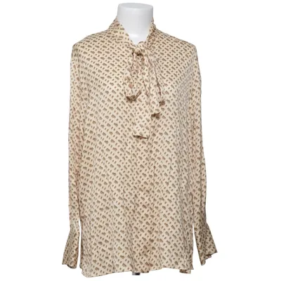 Knytblus (Beige, Brun) från Boss Elastan, Silke, Viskos