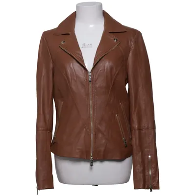 Leren jack (Bruin) van Kara Leer, Polyester