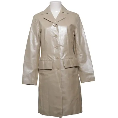 Leather coat (Beige) from BC Company Acetate, Leather, Polyamide