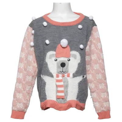 Julesweater (Grå, Pink, Hvid) fra Merry Christmas Akryl