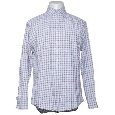 Shirt (White, Blue, Red) from Johnston & Murphy Cotton