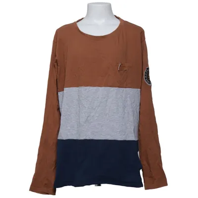 T-shirt à manches longues (Marron, Gris, Bleu) de Red & Blue Coton