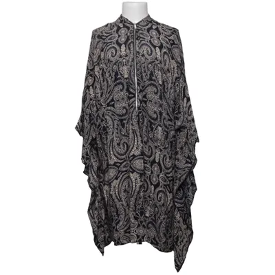 Poncho (Noir, Beige) de Plus Size Viscose