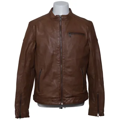 Läderjacka (Brun) från Lee Cooper Skinn, Polyester