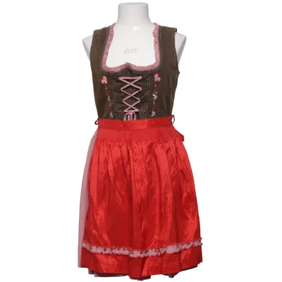 Dirndl (Red, Brown, White) from Lisa's Landhaus Cotton, Elastane, Polyamide, Polyester