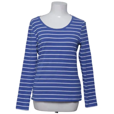 Long sleeve T-shirt (Blue, White) from Ulla Cotton, Elastane