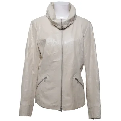 Leather jacket (Beige) from Danier Elastane, Leather, Polyester