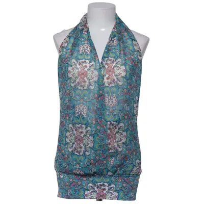 Halternecktopp (Turkos, Flerfärgad) från Bisou Bisou Elastan, Polyester