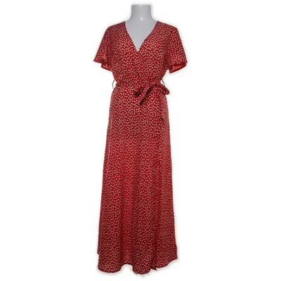 Robe longue (Rouge, Blanc) de Copperose Polyester