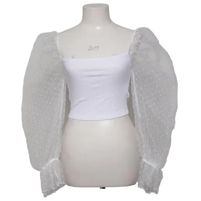 Top (Hvid) fra Zara Elastan, Polyester, Viscose