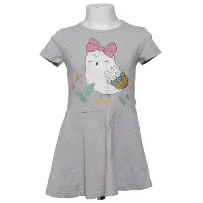 Dress (Gray, Pink) from Lindex Kids Cotton, Elastane