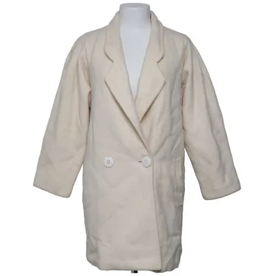Frakke (Hvid) fra Danwear Polyester, Uld