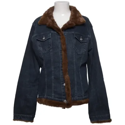 Lined denim jacket (Blue, Brown) from Prestige