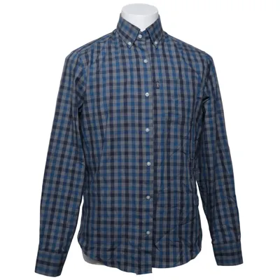 Buttondown-skjorta (Blå, Grå) från Next Tailoring Bomull, Polyester