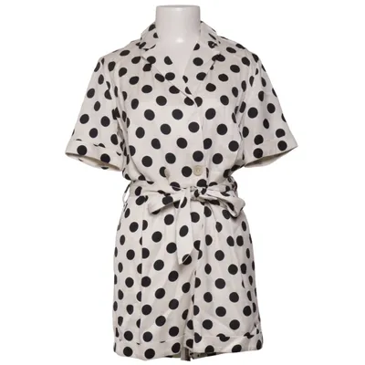 Jumpsuit (Wit, Zwart) van Topshop Katoen, Linnen, Polyester, Viscose