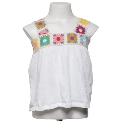 Top (Wit, Meerkleurig) van Zara Katoen, Elastaan, Polyester