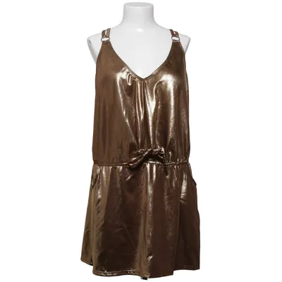 Dress (Gold, Brown) Elastane, Polyester