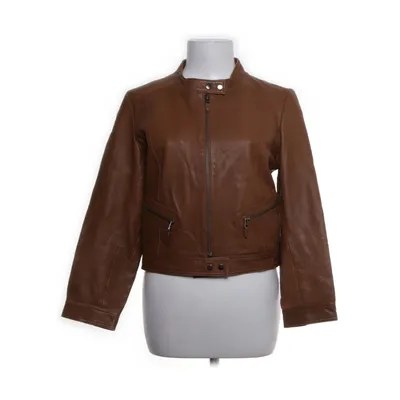 Leren jack (Bruin) van Custommade Leer, Katoen