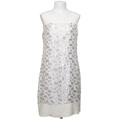 Klänning (Vit, Silverfärgad) från Calvin Klein Metallfiber, Silke