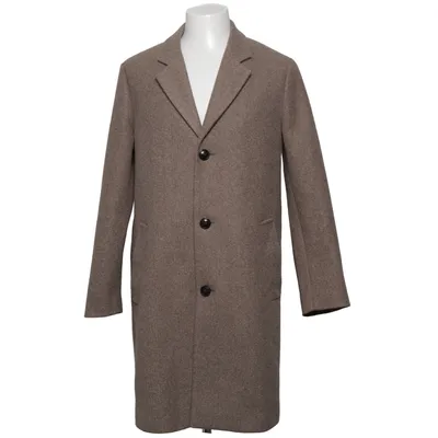Coat (Beige) from Topman Polyester