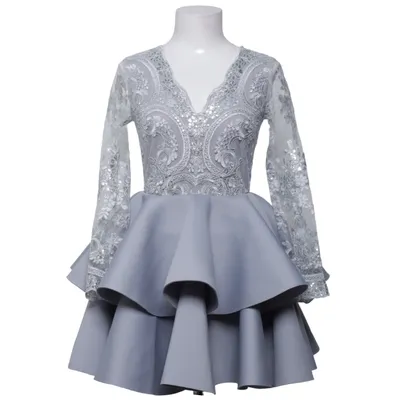 Cocktail dress (Gray) from Eme Polyester, Viscose