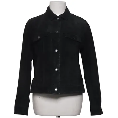 Læderjakke (Sort) fra Mango Polyester, Læder