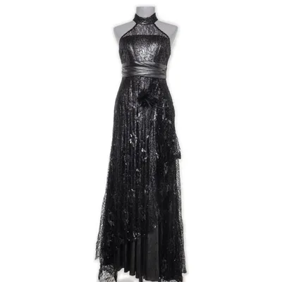 Evening gown (Black, Silver) from Berså